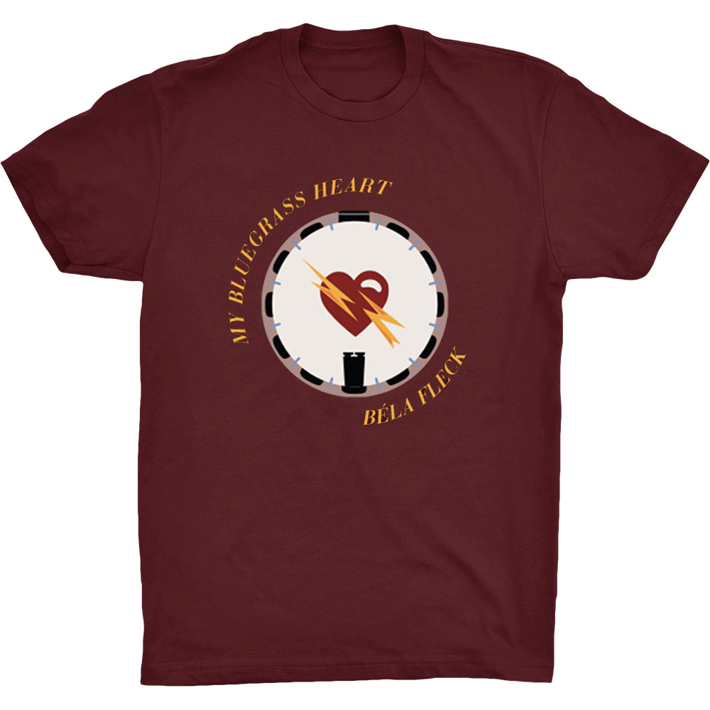 My Bluegrass Heart Banjo T, Maroon
